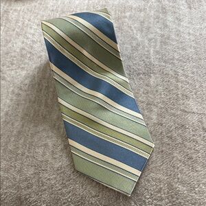 Stafford Blue and Green Striped Tie